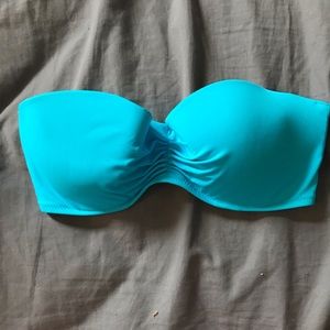 Blue Strapless Victoria’s Secret Bikini Top